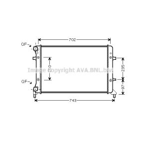 PRASCO VN2204 Kylare VW Passat Sedan (3C2) 2.0 150 hk Bensinmotor