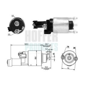 HOFFER 6646315 Solénoïde de démarreur HONDA FR-V