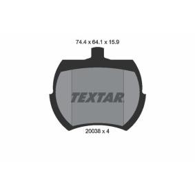 Köp Bromsbelägg av TEXTAR 2003801 till det låga priset 384,26&nbsp;kr
