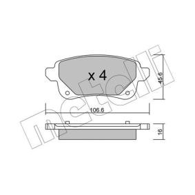 METELLI 22-1112-0 Bremsbeläge RENAULT Megane 4 Schrägheck (B9A/M/N_) 1.6 160 PS Hybrid