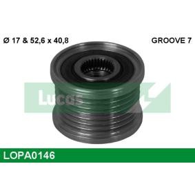 LUCAS LOPA0146 Freilauf Lichtmaschine RENAULT MEGANE 3 Grandtour (KZ0/1) 1.9 131 PS Diesel