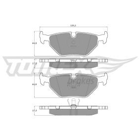 TOMEX brakes TX 10-70 Bremsbeläge BMW 5 Touring (E34) 2.0 150 PS Otto