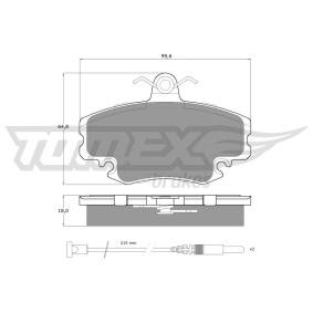 TOMEX brakes TX 11-78 Bromsbelägg DACIA SANDERO 1.5 65 hk Diesel