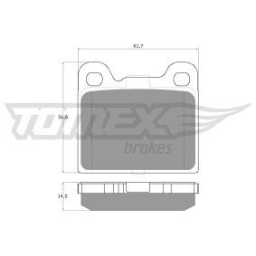 TOMEX brakes TX 15-06 Bremsbeläge VOLVO 850 Kombi (855) 2.0 126 PS Otto