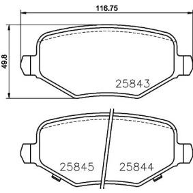 Acquista Kit pastiglie freni da HELLA 8DB 355 024-811 a buon mercato per soli 64,28&nbsp;&euro;