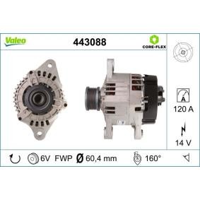 VALEO 443088 Alternador FIAT STILO (192) 1.8 133 cv Otto