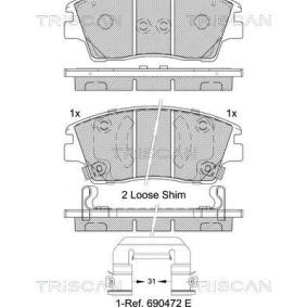 Acquista Kit pastiglie freni da TRISCAN 8110 43055 a buon mercato per soli 67,28&nbsp;&euro;