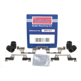 BORG & BECK BBK1631 Kit d'accessoires, plaquette de frein à disque MAZDA 3 3/5 portes (BM, BN) 1.5 100 CV Essence