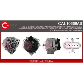 CASCO CAL10669AS Alternateur SAAB 9-3 Décapotable (YS3F) 2.8 230 CV Essence