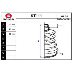 Kjøp Mansjettsett, drivaksel av SERA KT111 til den lave prisen 172,96&nbsp;kr