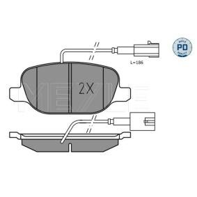 Köp Bromsbelägg av MEYLE 025 238 1118/PD till det låga priset 538,10&nbsp;kr
