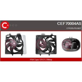 CASCO CEF70004AS Elektromotor, Kühlerlüfter CITROËN C3 I Schrägheck (FC_, FN_)