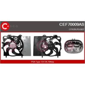 CASCO CEF70009AS Elektromotor, Kühlerlüfter CITROËN C3 I Schrägheck (FC_, FN_)