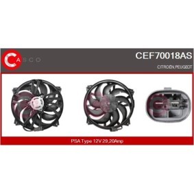 CASCO CEF70018AS Elektromotor, Kühlerlüfter CITROËN XSARA Break (N2)