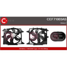 CASCO CEF71003AS Kühlerlüfter RENAULT KANGOO (KC0/1_) 1.6 82 PS Otto