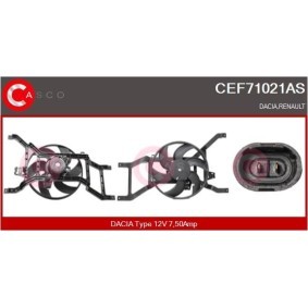 CASCO CEF71021AS Ventilateur moteur DACIA LOGAN MCV (KS_) 1.6 84 CV Essence