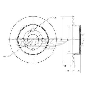 TOMEX brakes TX 70-23 Bromsskivor OPEL Astra Classic Caravan (A04) 1.4 90 hk Bensinmotor