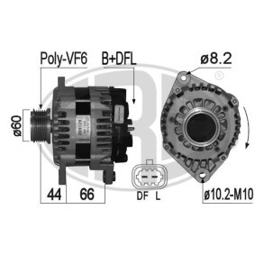 ERA 209129A Alternateur CHEVROLET CRUZE (J300) 1.7 110 CV Diesel