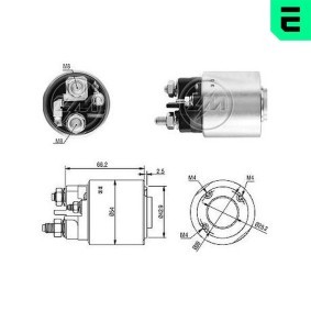 ERA ZM3497 Solenoid startmotor PEUGEOT