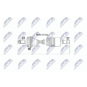 Compre Veio de transmissão da NTY NPW-CT-023 a um preço baixo por 126,26&nbsp;&euro;