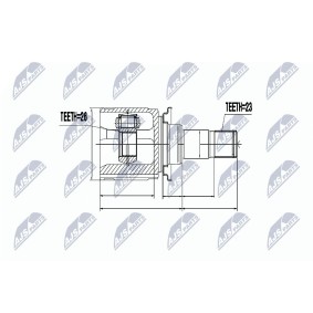 NTY NPW-MS-044 Drivknute CITROËN C-CROSSER