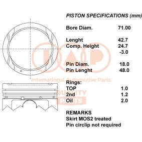 IAP QUALITY PARTS 100-07149 Piston HYUNDAI i20 (PB, PBT)