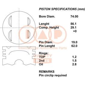 IAP QUALITY PARTS 101-16060 Pistón SUZUKI SWIFT