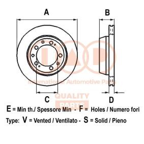 IAP QUALITY PARTS 709-13081 Bromsskivor NISSAN PRIMERA Traveller (W10) 2.0 116 hk Bensinmotor