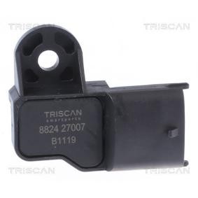 TRISCAN 8824 27007 Kraftstoffdrucksensor VOLVO XC60 II (246) 2.0 150 PS Diesel