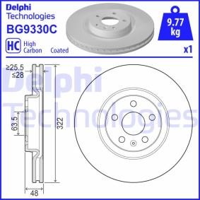 DELPHI BG9330C Bremsscheiben VOLVO XC40 (536) 2.0 190 PS Otto
