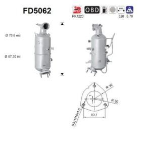 AS FD5062 Partikelfilter (DPF) CHEVROLET