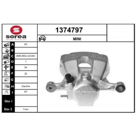 SNRA 1374797 Pinzas de freno MINI Paceman (R61) 1.6 116 cv Motor otto