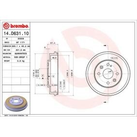 BREMBO 14.D631.10 Bremsetrommel MAZDA 323