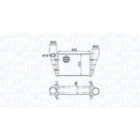 MAGNETI MARELLI 350213198100 Radiateur FORD Focus Mk1 Berline (DNW) 2.0 131 CV Essence