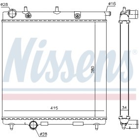 NISSENS 699744 Kühler CITROËN C3 II (SC_) 1.6 75 PS Diesel