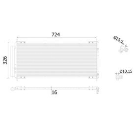 MAHLE AC 904 000S Radiatore aria condizionata HONDA INSIGHT