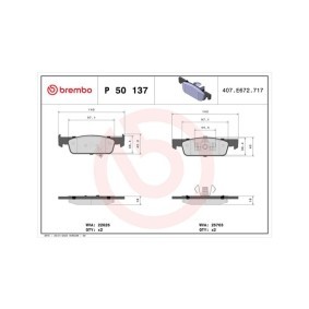 Bremsbeläge 363700450137 für SMART