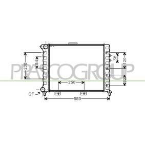 PRASCO AA080R002 Kühler ALFA ROMEO 156 (932) 2.5 190 PS Otto