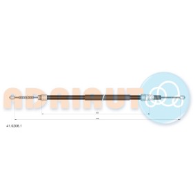 ADRIAUTO 41.0208.1 Cabo de freio de mão OPEL ARENA
