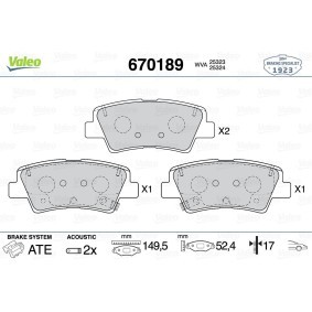 Osta Jarrupalat, levyjarru VALEO:llä 670189 edullisesti hintaan 30,16&nbsp;&euro;