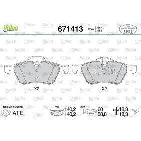 Osta Jarrupalat, levyjarru VALEO:llä 671413 edullisesti hintaan 29,55&nbsp;&euro;