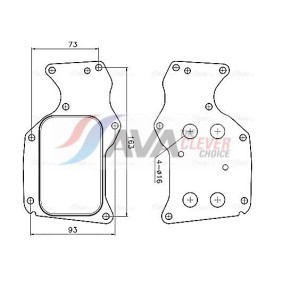 AVA COOLING SYSTEMS BW3593 Radiateur d'huile, direction BMW Série 7