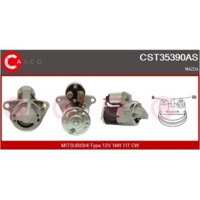 CASCO CST35390AS Starter MAZDA 6 Stasjonsvogn (GJ, GL) 2.5 185 hk Bensinmotor
