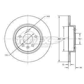 TOMEX brakes TX 72-59 Discos de travão OPEL Astra J GTC (P10) 1.7 110 cv Diesel