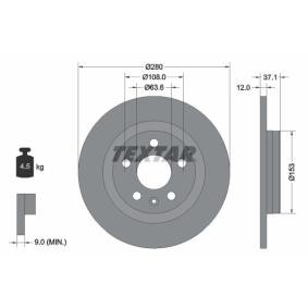 TEXTAR 92323803 Bremsscheiben VOLVO XC40 (536) 2.0 190 PS Otto