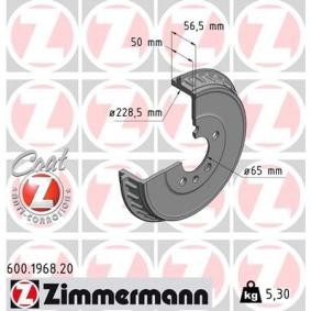 ZIMMERMANN 600.1968.20 Tambor de travão SEAT ARONA