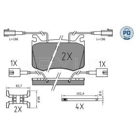 Köp Bromsbelägg av MEYLE 025 220 9115/PD till det låga priset 971,87&nbsp;kr