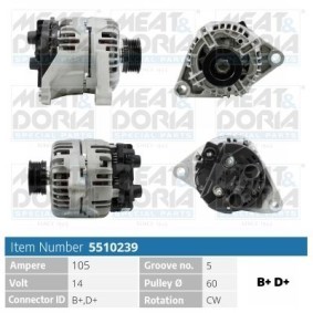 MEAT & DORIA 5510239 Alternador FIAT STILO (192) 1.8 133 cv Otto