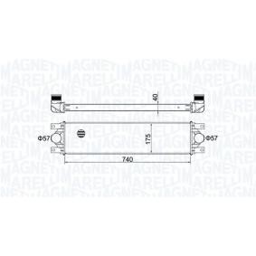 MAGNETI MARELLI 351319204790 Intercooler NISSAN INTERSTAR Camião de plataforma/chassis