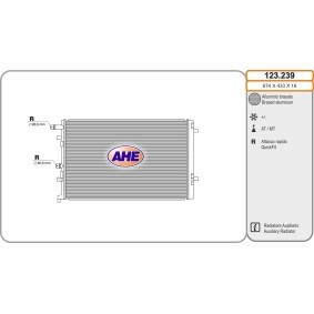AHE 123.239 Kühler RENAULT Megane 4 Grandtour (K9A/M/N_) 1.6 115 PS Otto